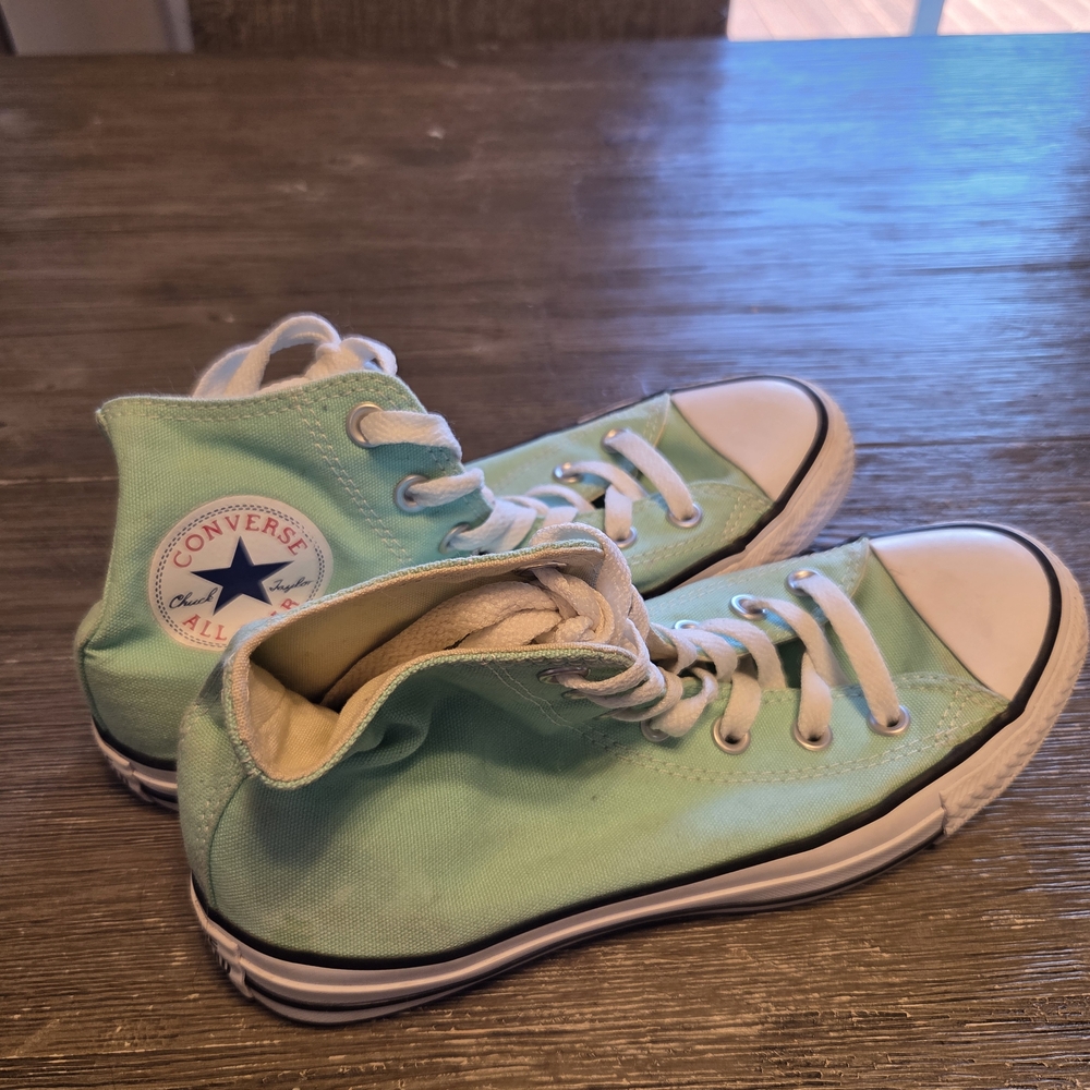 Converse High-Top Sneakers - Mint Green Women's 7, Mens 5